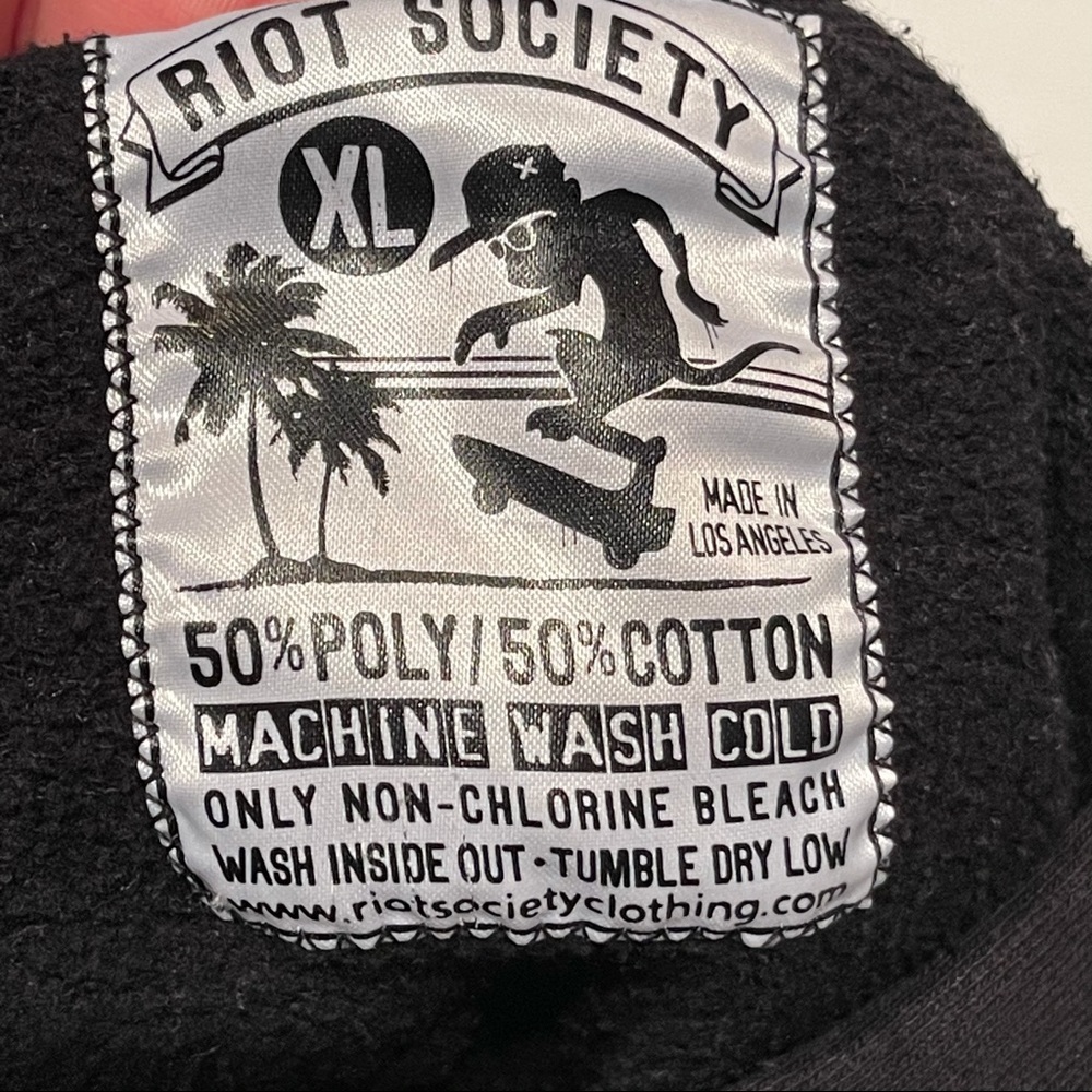 RIOT SOCIETY Hoodie sweater black for kids size XL - Picture 14 of 14